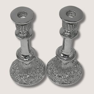 Candelabros Shabat de pewter decorados